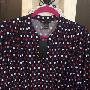 Blue polka dot dress